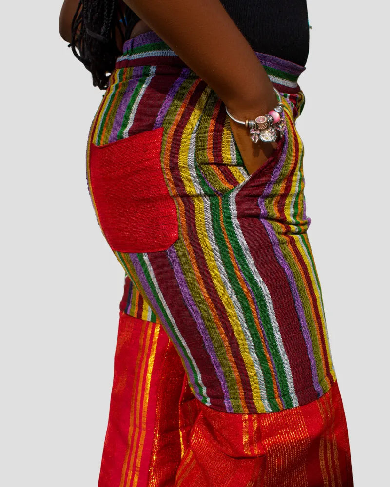 Sewa Switch Aso Oke Pants | 2 in 1 Aso Oke Trousers