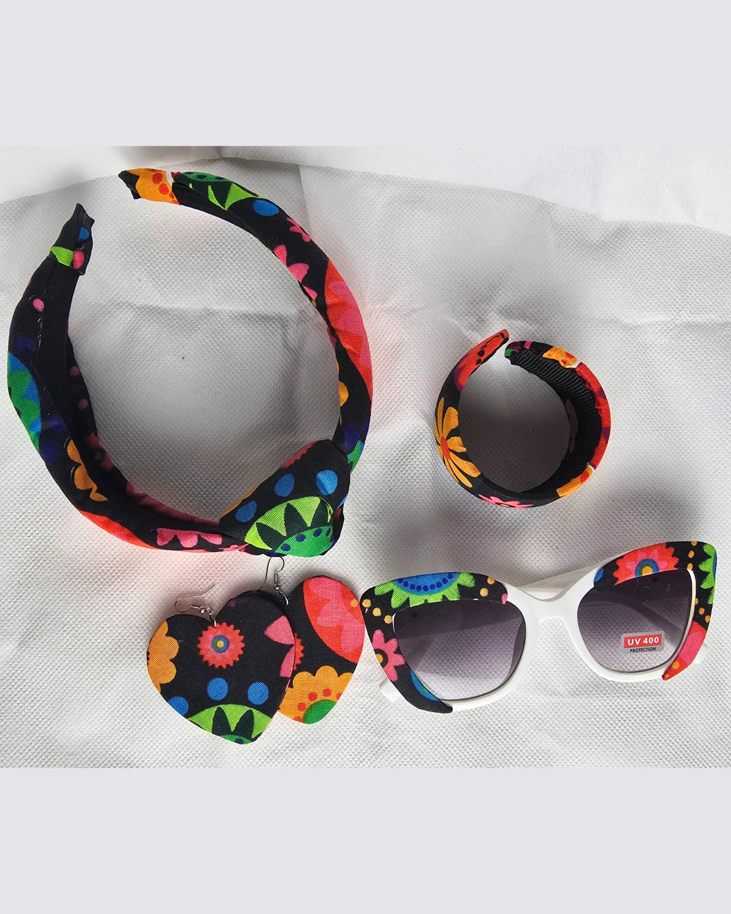 Ankara Vibrant Floral Accessory Set