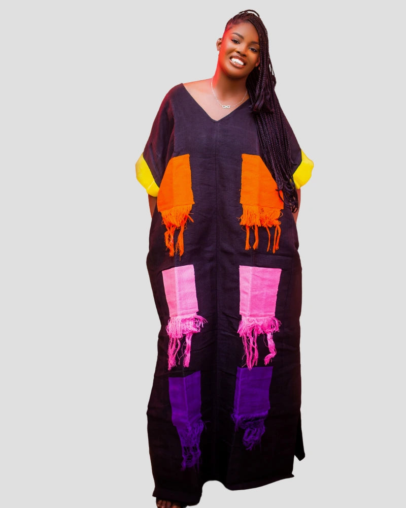 Arewa Boubou Aso Oke Long Dress