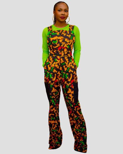 Tiwa Tribe Classic Ankara Dungarees