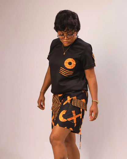 Kora Urban 2-Piece Set | Tshirt & Shorts | Black