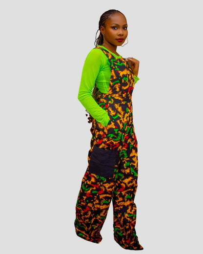 Tiwa Tribe Classic Ankara Dungarees