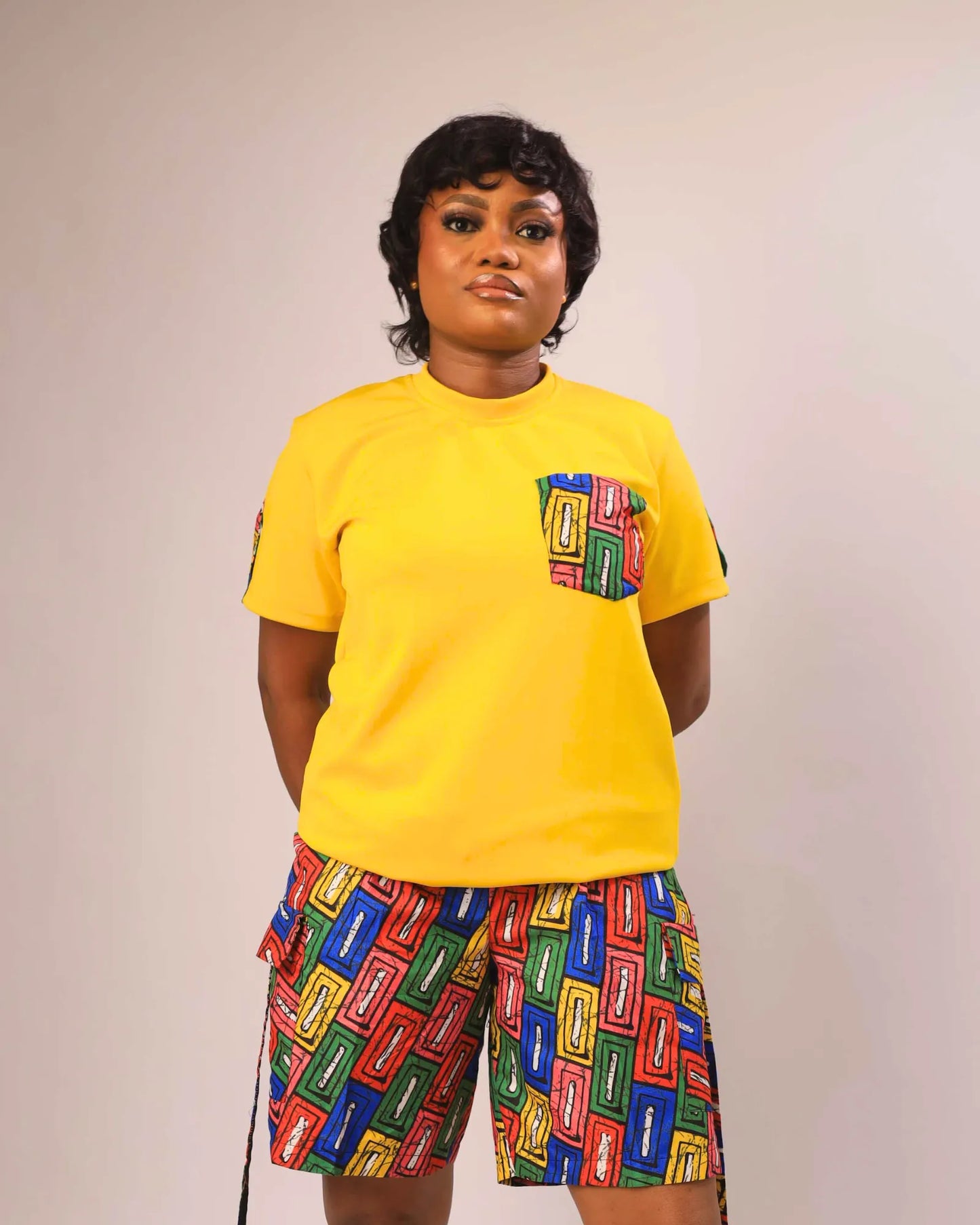 Kora Urban 2-Piece Set | Tshirt & Shorts | Yellow