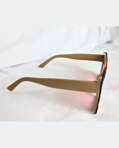Ankara Luxe Striped Oversized Sunglasses – With Free Matching Ankara Pouch
