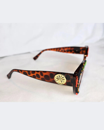 Ankara Vibrant Floral Chic Oversized Sunglasses + Free Matching Pouch