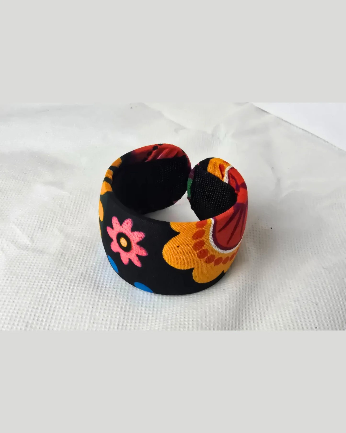 Ankara Vibrant Floral Bangle
