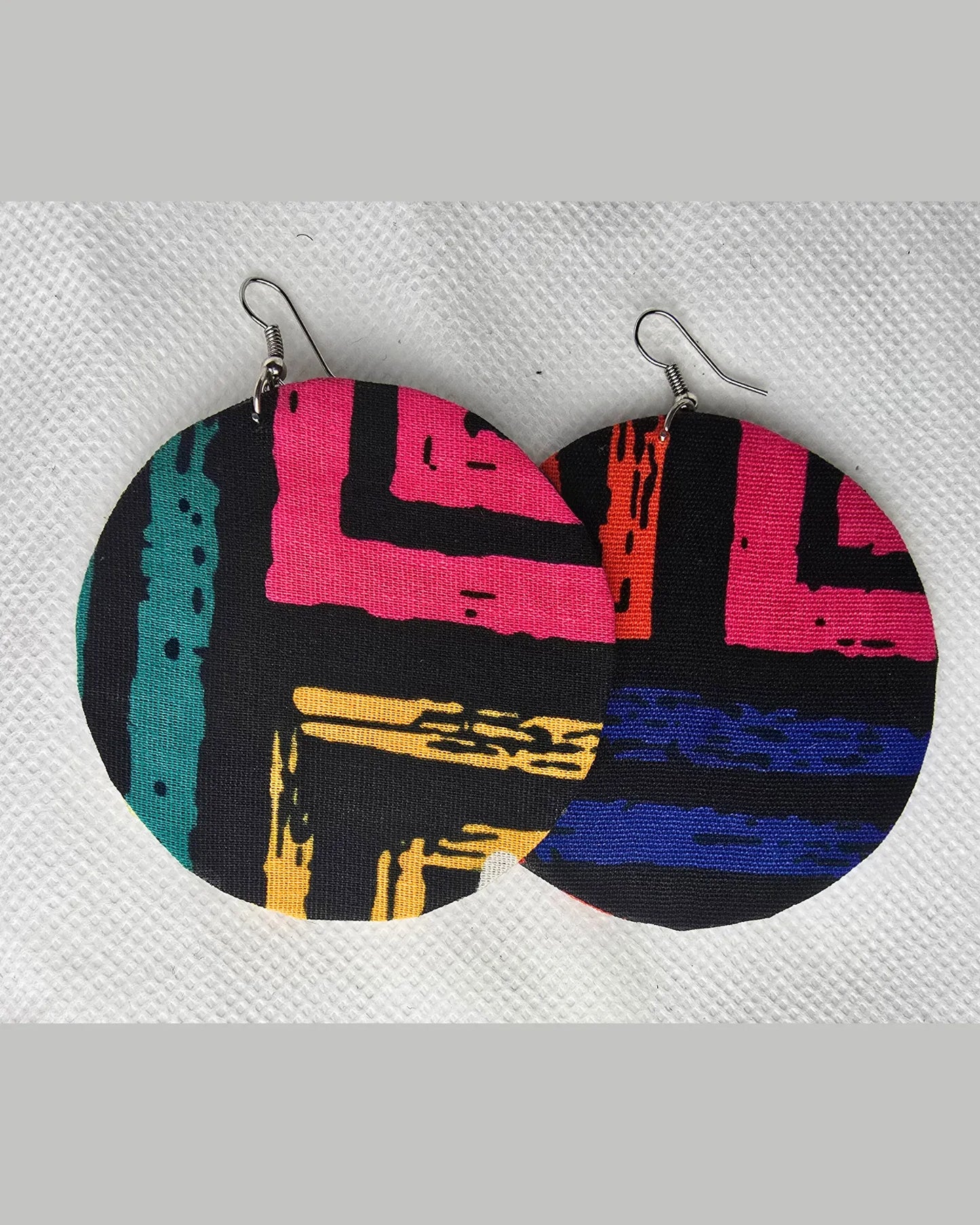 Ankara Luxe Striped Earrings