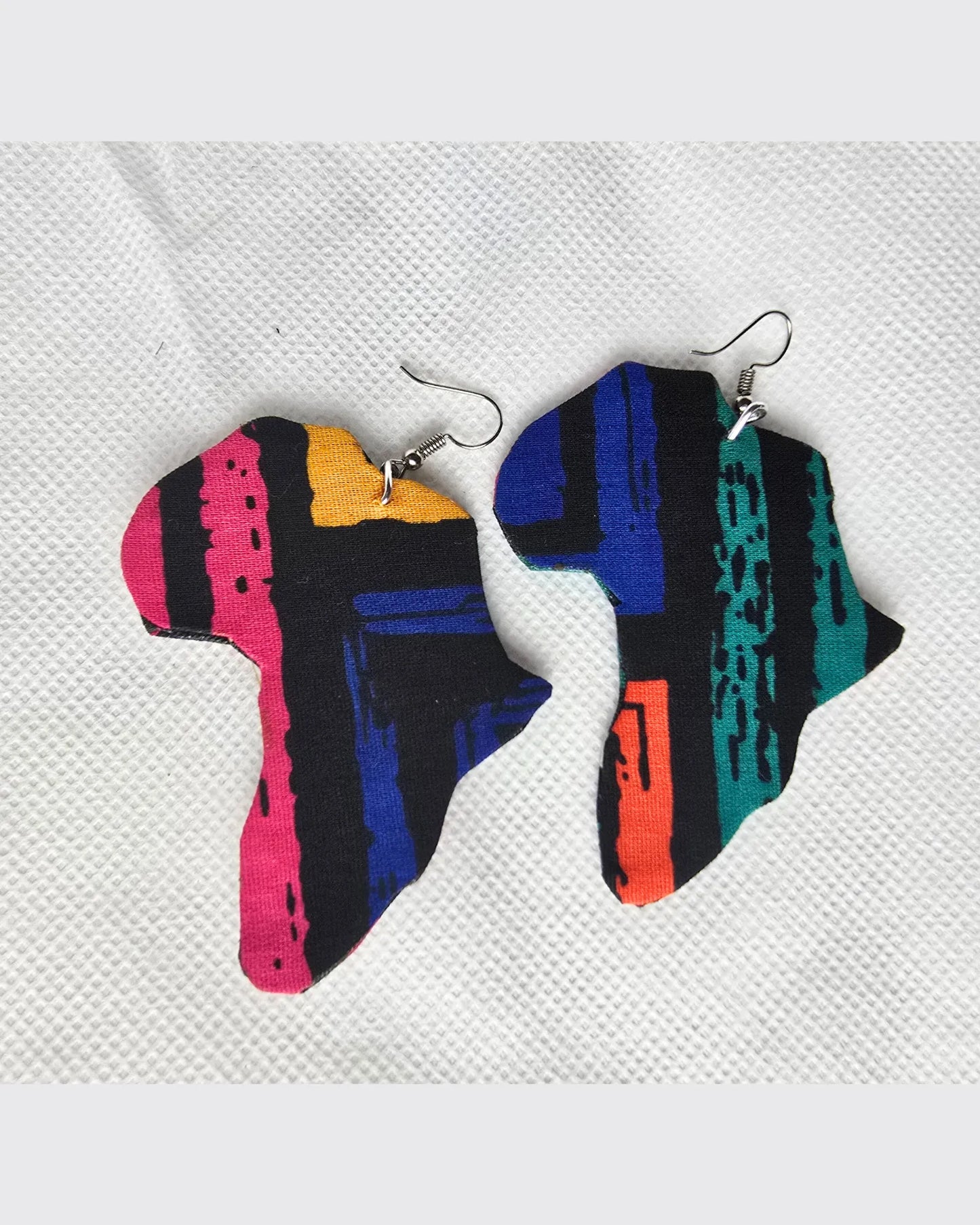 Ankara Luxe Striped Earrings