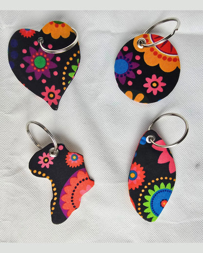 Ankara Vibrant Floral Keyholders