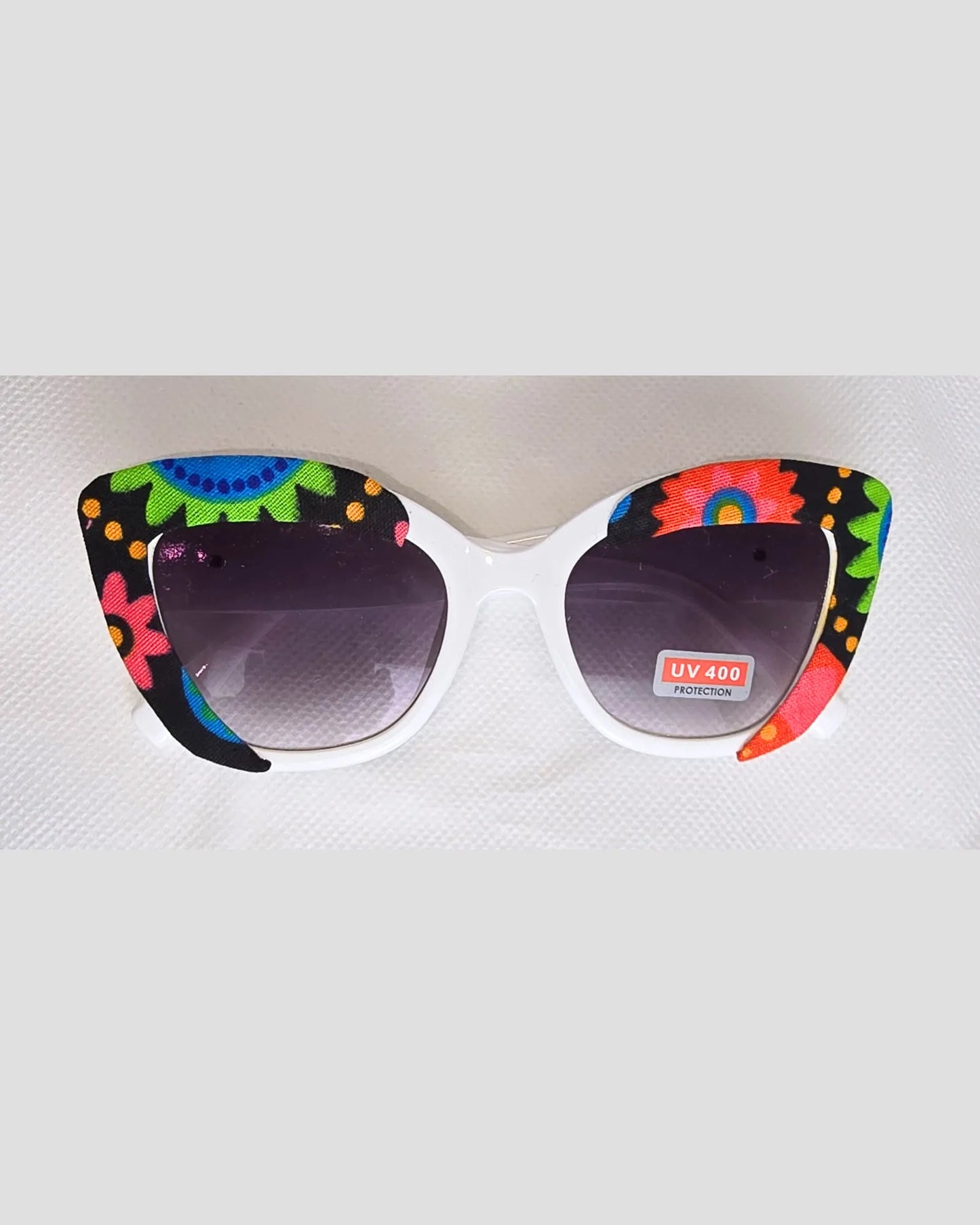 Ankara Vibrant Floral Chic Oversized Sunglasses + Free Matching Pouch