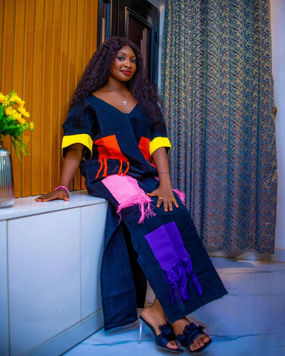 Arewa Boubou Aso Oke Long Dress