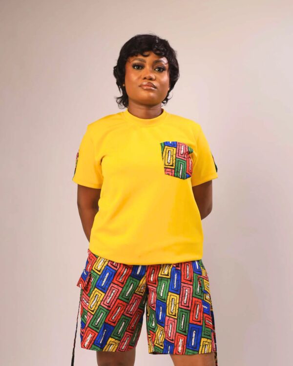 Kora Urban 2-Piece Set | Tshirt & Shorts | Yellow