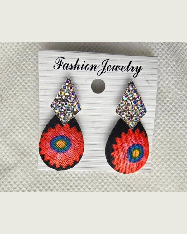 Ankara Vibrant Floral Stud Earring